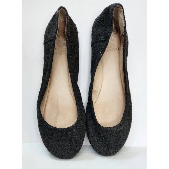 Vince Camuto Women’s VC-Ellen Ballet Flats 8M Pewter Wool Slip On Shoes - Picture 3 of 8